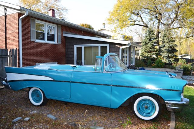 1957 Green Chevrolet Bel Air/150/210 Convertible