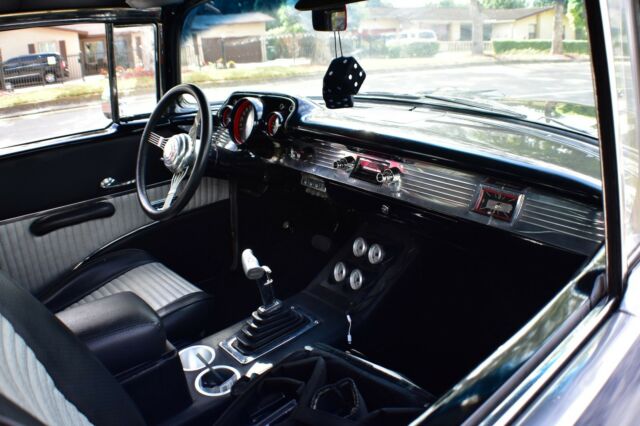 1957 Black Chevrolet Bel Air/150/210 Sedan