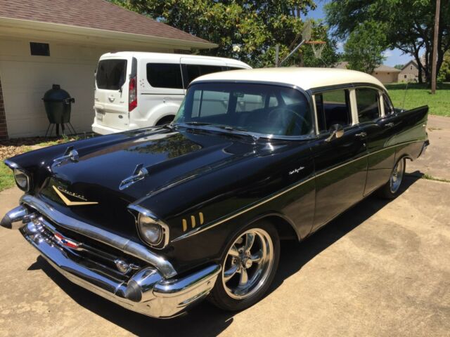 1957 Black Chevrolet Bel Air/150/210 Sedan