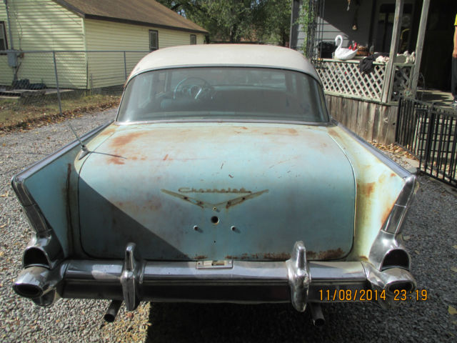1957 Yellow Chevrolet Bel Air/150/210 Sedan