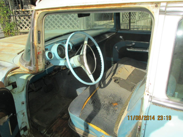 1957 Yellow Chevrolet Bel Air/150/210 Sedan