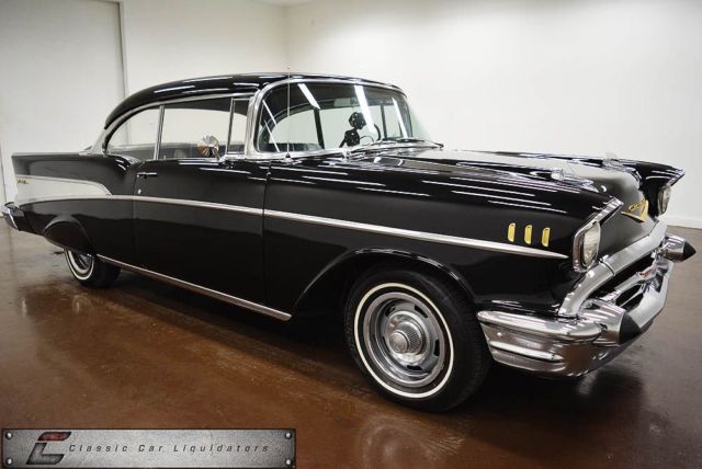 1957 Black Chevrolet Bel Air Car