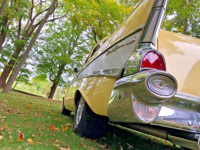 1957 Yellow Chevrolet Bel Air/150/210 Coupe