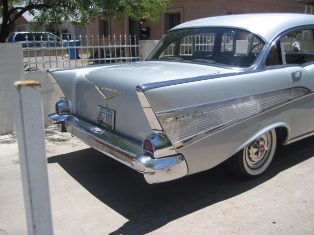 1957 Silver Chevrolet Bel Air/150/210 Sedan