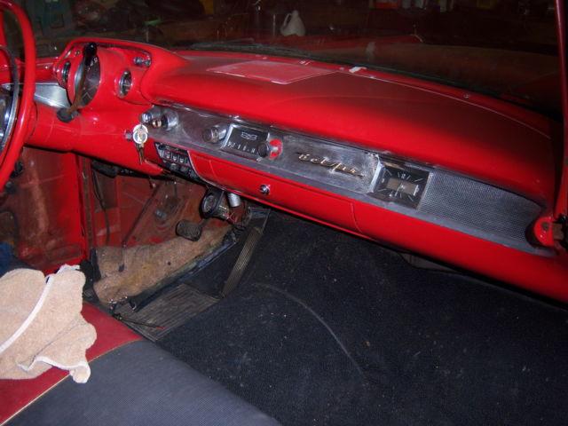 1957 Red/White Chevrolet Bel Air/150/210 4 Dr Hard Top