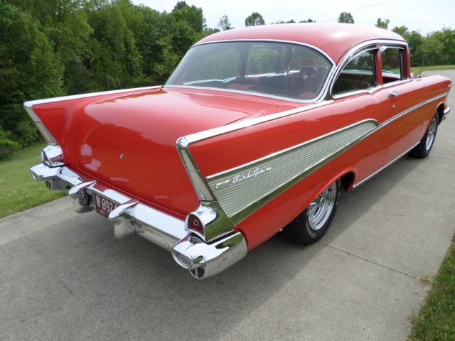 1957 Orange Chevrolet Bel Air/150/210