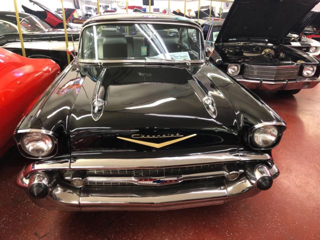 1957 Black Chevrolet Bel Air/150/210 Coupe