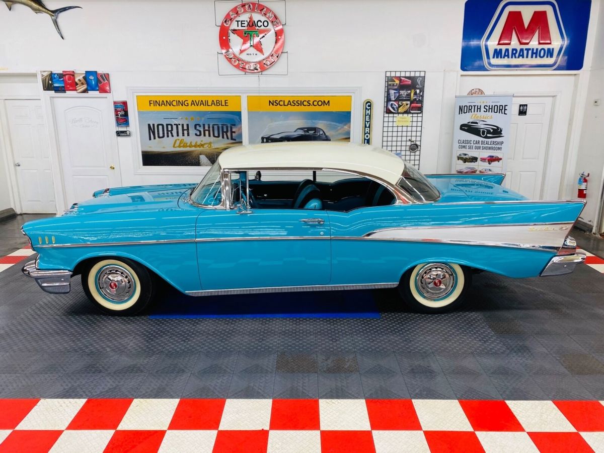 1957 Blue Chevrolet Bel Air/150/210 2 Door