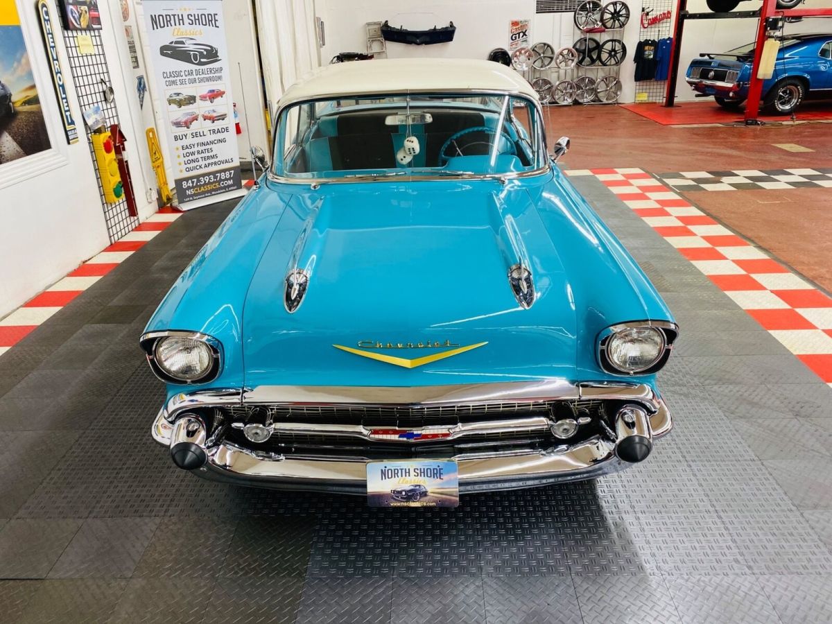 1957 Blue Chevrolet Bel Air/150/210 2 Door