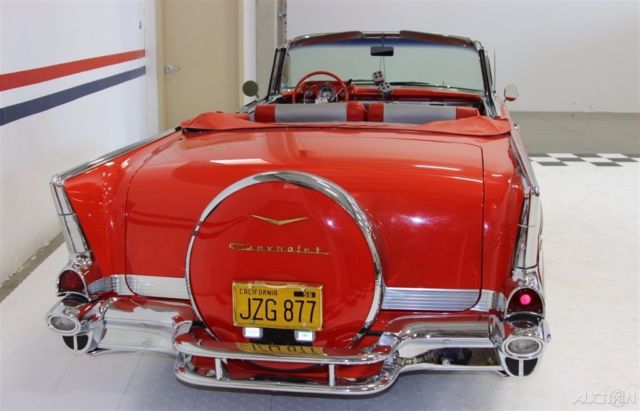 1957 Orange Chevrolet Bel Air/150/210 Convertible