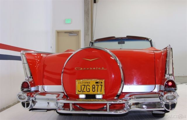 1957 Orange Chevrolet Bel Air/150/210 Convertible