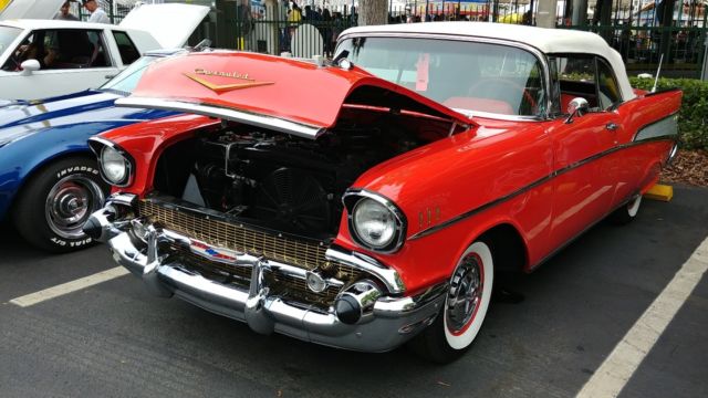 1957 Red Chevrolet Bel Air/150/210 Convertible