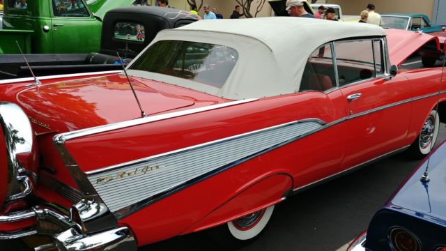 1957 Red Chevrolet Bel Air/150/210 Convertible