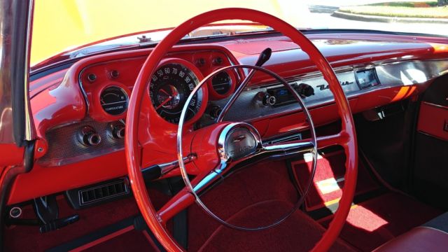 1957 Red Chevrolet Bel Air/150/210 Convertible