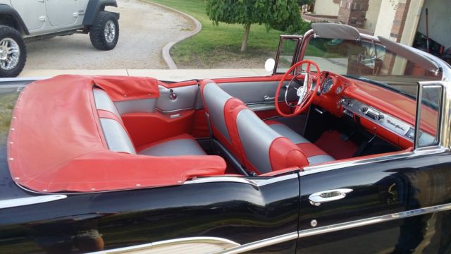 1957 Black Chevrolet Bel Air/150/210 Convertible