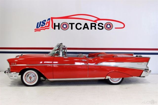 1957 Orange Chevrolet Bel Air/150/210 Convertible