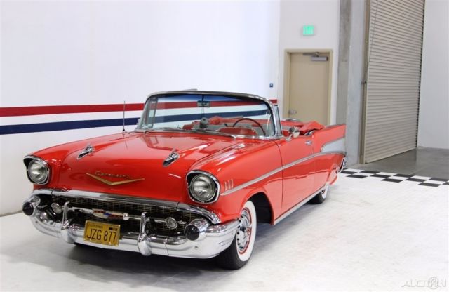 1957 Orange Chevrolet Bel Air/150/210 Convertible