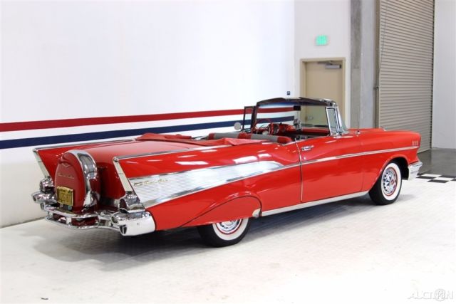 1957 Orange Chevrolet Bel Air/150/210 Convertible