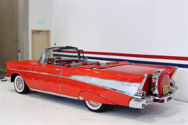 1957 Orange Chevrolet Bel Air/150/210 Convertible