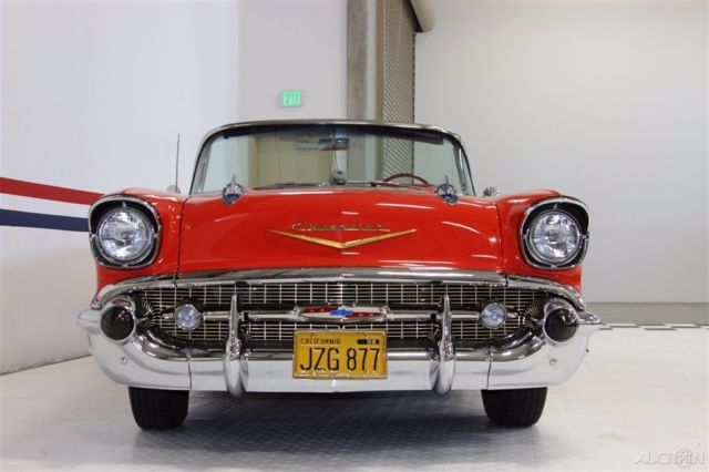 1957 Orange Chevrolet Bel Air/150/210 Convertible