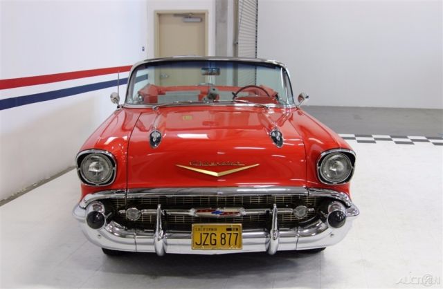 1957 Orange Chevrolet Bel Air/150/210 Convertible