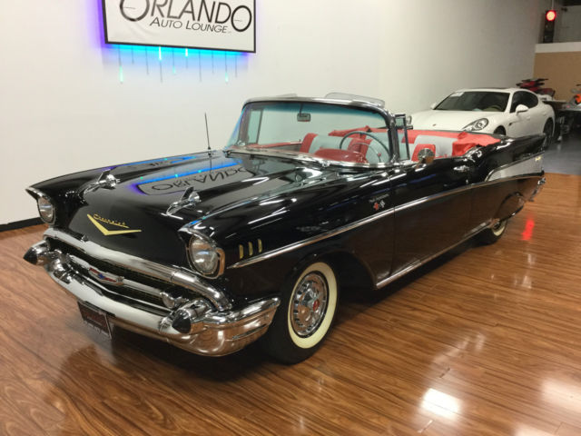 1957 Black Chevrolet Bel Air/150/210 Convertible