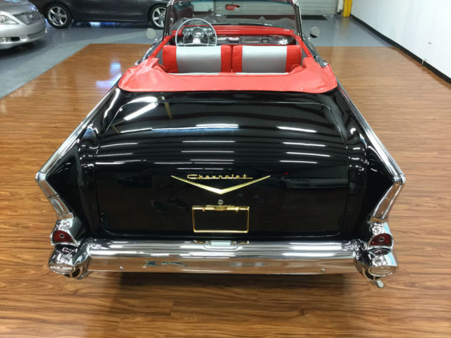 1957 Black Chevrolet Bel Air/150/210 Convertible
