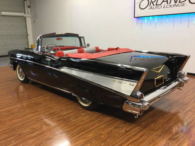 1957 Black Chevrolet Bel Air/150/210 Convertible