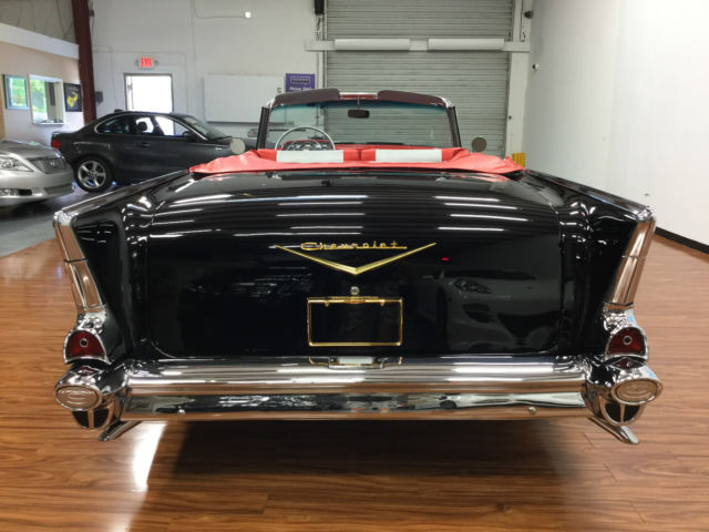1957 Black Chevrolet Bel Air/150/210 Convertible