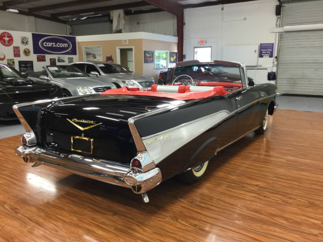 1957 Black Chevrolet Bel Air/150/210 Convertible