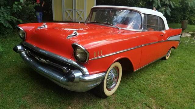 1957 Red Chevrolet Bel Air/150/210 Convertible