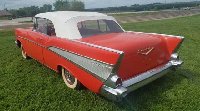 1957 Red Chevrolet Bel Air/150/210 Convertible