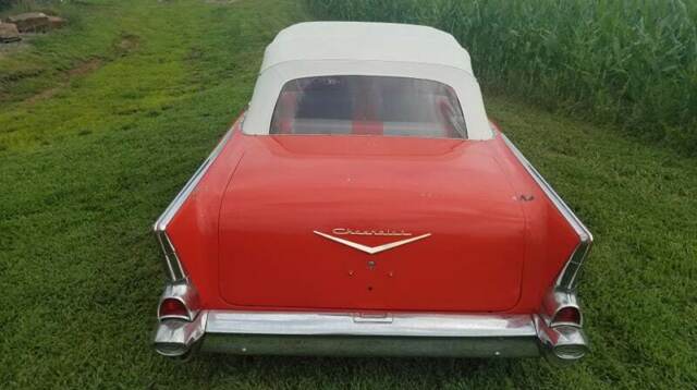 1957 Red Chevrolet Bel Air/150/210 Convertible