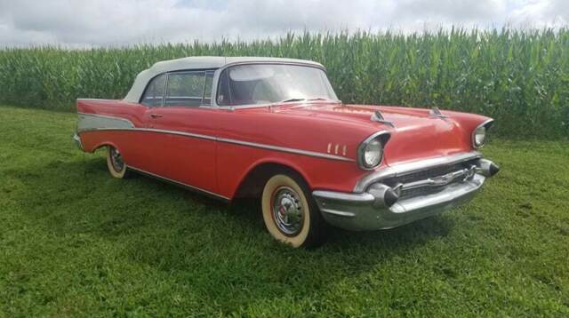1957 Red Chevrolet Bel Air/150/210 Convertible
