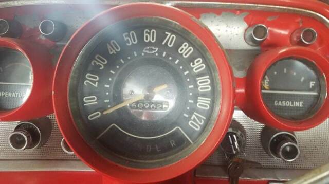 1957 Red Chevrolet Bel Air/150/210 Convertible