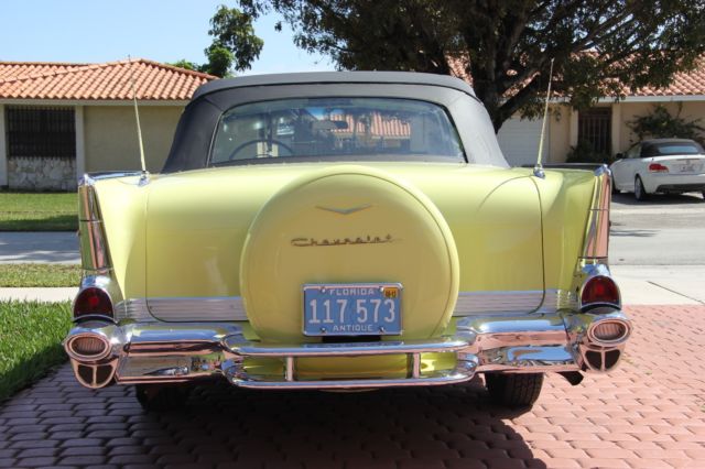 1957 Yellow Chevrolet Bel Air/150/210 Convertible