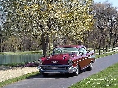 1957 Red Chevrolet Bel Air/150/210 Coupe