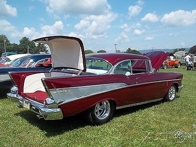 1957 Red Chevrolet Bel Air/150/210 Coupe