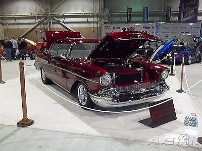 1957 Red Chevrolet Bel Air/150/210 Coupe