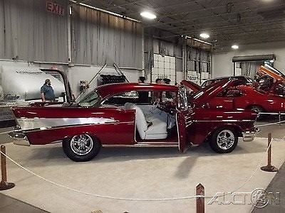 1957 Red Chevrolet Bel Air/150/210 Coupe