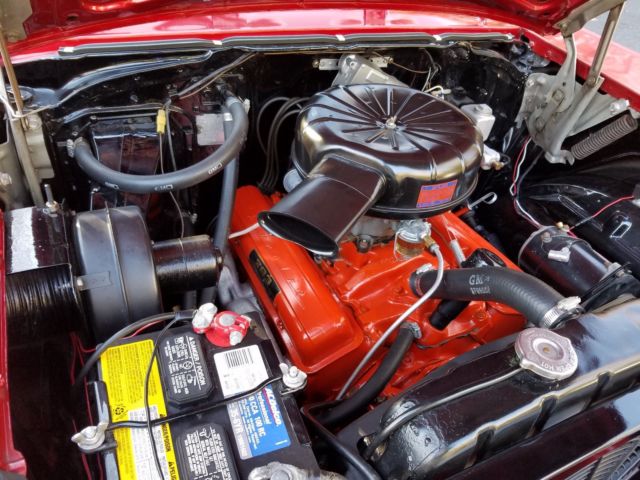 1957 Red Chevrolet Bel Air/150/210 Sedan