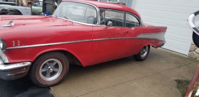 1957 Red Chevrolet Bel Air/150/210