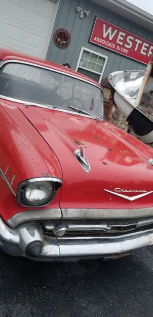1957 Red Chevrolet Bel Air/150/210