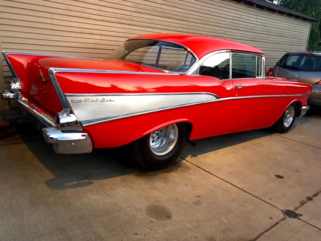 1957 Red Chevrolet Bel Air/150/210 Coupe