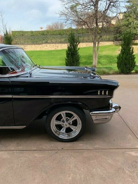 1957 Black Chevrolet Bel Air/150/210 Coupe