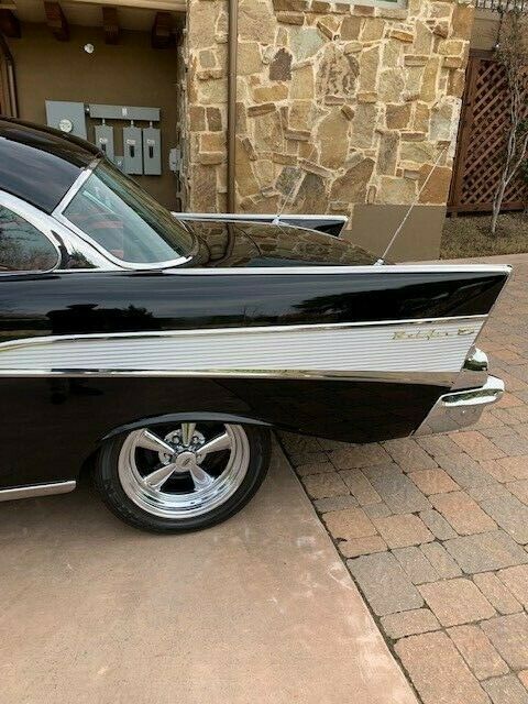1957 Black Chevrolet Bel Air/150/210 Coupe