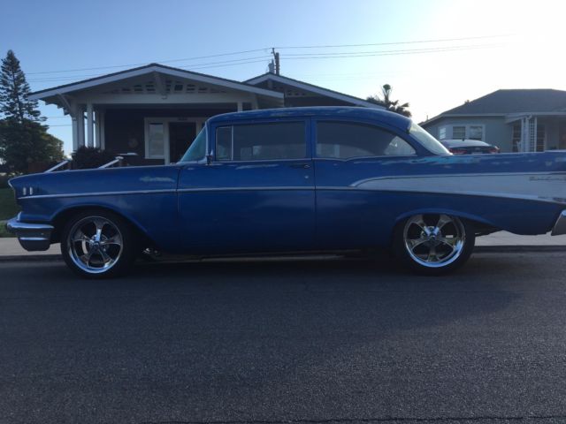1957 Blue Chevrolet Bel Air/150/210 Hard top