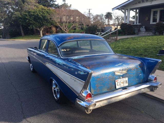 1957 Blue Chevrolet Bel Air/150/210 Hard top