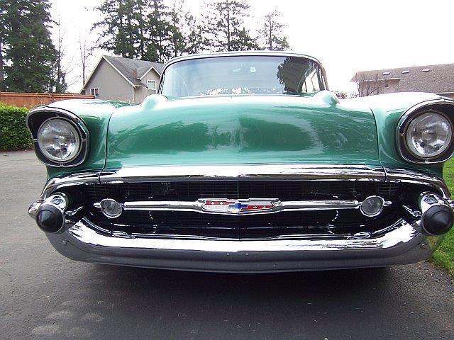 1957 Two tone green pearl Chevrolet Bel Air/150/210 Coupe