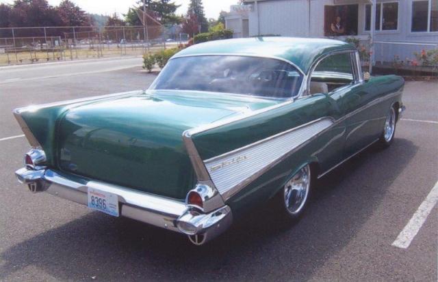 1957 Two tone green pearl Chevrolet Bel Air/150/210 Coupe